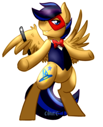 Size: 970x1192 | Tagged: safe, artist:cihiiro, oc, oc only, oc:dusk phantom, domino mask, magician, mask, offspring, parent:flash sentry, parent:twilight sparkle, parents:flashlight, simple background, solo, transparent background, wand, wing hands