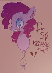 Size: 1280x1783 | Tagged: safe, artist:onicka12, pinkie pie, g4, balloon, female, heartbreak, solo