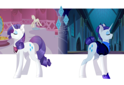 Size: 4349x3000 | Tagged: dead source, safe, artist:hfinder, rarity, g4, the cutie re-mark, alternate hairstyle, alternate timeline, night maid rarity, nightmare takeover timeline