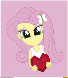 Size: 978x1121 | Tagged: safe, artist:conikiblasu-fan, fluttershy, equestria girls, g4, cute, female, i love you, solo