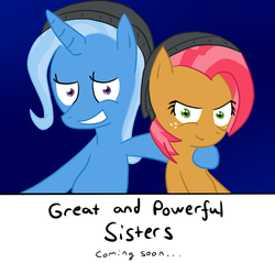 Size: 1124x1076 | Tagged: safe, artist:trixeed, babs seed, trixie, pony, unicorn, g4, female, grin, mare
