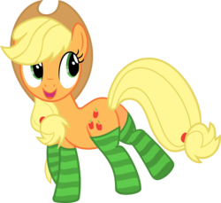 Size: 6000x5496 | Tagged: safe, artist:slb94, applejack, g4, absurd resolution, butt, clothes, female, plot, simple background, socks, solo, striped socks, transparent background, vector