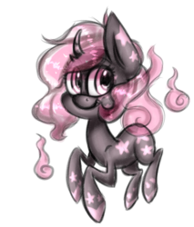Size: 1280x1500 | Tagged: source needed, useless source url, safe, artist:pinipy, ghost, pony, unicorn, coat markings, coltergeist, floating, simple background, solo, tail, transparent background, transparent tail
