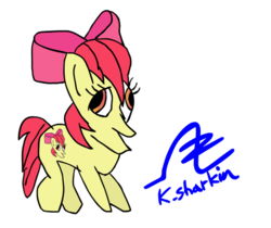 Size: 599x504 | Tagged: safe, artist:k_sharkin, apple bloom, g4, female, rosek bloom, solo