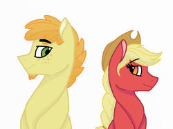 Size: 1024x765 | Tagged: safe, artist:broohan, applejack's parents, headcanon, not bright mac