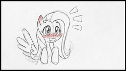 Size: 1280x720 | Tagged: safe, artist:rad-man, fluttershy, g4, blushing, female, solo, surprised, traditional art