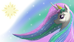 Size: 3840x2160 | Tagged: safe, artist:bcrich40, princess celestia, g4, female, high res, solo, wallpaper