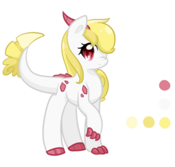 Size: 526x500 | Tagged: safe, artist:cloureed, oc, oc only, oc:ruby rose, dracony, hybrid, pony, unicorn, reference sheet, simple background, solo, transparent background