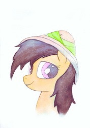 Size: 1024x1448 | Tagged: safe, artist:pzkratzer, daring do, pegasus, pony, g4, bust, cute, female, simple background, solo, traditional art, white background