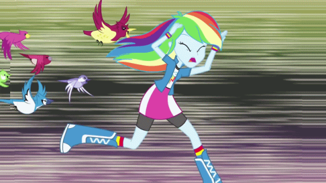 rainbow dash running