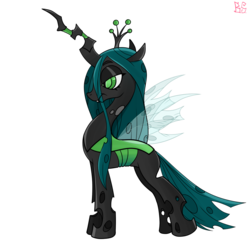 Size: 1024x1024 | Tagged: safe, artist:briarspark, queen chrysalis, changeling, changeling queen, g4, crown, female, jewelry, regalia, solo