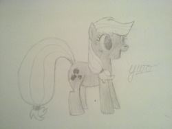 Size: 2592x1944 | Tagged: safe, artist:yateworldorder, applejack, g4, female, sketch, solo, traditional art