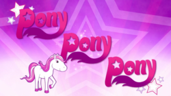 Size: 1124x630 | Tagged: safe, pony, :t, abstract background, last week tonight, pony pony pony, pretty pony princess, raised hoof, smiling, solo