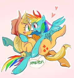 Size: 974x1024 | Tagged: safe, artist:osawari64, applejack, rainbow dash, g4, female, lesbian, ship:appledash, shipping