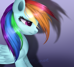 Size: 991x901 | Tagged: safe, artist:sugguk, rainbow dash, g4, female, gradient background, solo