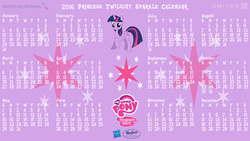 Size: 1920x1080 | Tagged: safe, artist:allencnguyen, twilight sparkle, alicorn, pony, g4, american airlines, calendar, cutie mark, female, hasbro, logo, mare, my little pony logo, travel, twilight sparkle (alicorn), united airlines, vector, wallpaper