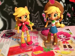 Size: 1024x768 | Tagged: safe, applejack, equestria girls, g4, clothes, doll, equestria girls minis, irl, pajamas, photo, skirt, toy