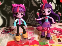 Size: 1024x768 | Tagged: safe, pinkie pie, twilight sparkle, equestria girls, g4, clothes, doll, equestria girls minis, irl, photo, skirt, toy