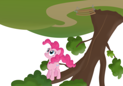 Size: 1280x902 | Tagged: safe, artist:frogem, pinkie pie, g4, bench, female, solo, tree