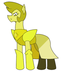 Size: 815x950 | Tagged: safe, artist:combatkaiser, earth pony, gem (race), gem pony, pony, diamond, female, gem, mare, ponified, simple background, solo, steven universe, tall, transparent background, yellow diamond, yellow diamond (steven universe)