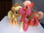 Size: 2560x1920 | Tagged: safe, apple bloom, applejack, big macintosh, earth pony, pony, g4, comforting, funko, irl, male, nuzzling, photo, stallion, toy