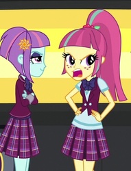 Size: 444x581 | Tagged: safe, screencap, sour sweet, sunny flare, equestria girls, g4, my little pony equestria girls: friendship games, cropped