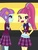 Size: 444x581 | Tagged: safe, screencap, sour sweet, sunny flare, human, equestria girls, g4, my little pony equestria girls: friendship games, bowtie, clothes, cropped, crossed arms, crystal prep academy uniform, eyeshadow, female, freckles, hair ornament, makeup, necktie, plaid skirt, pleated skirt, ponytail, school tie, school uniform, schoolgirl, skirt