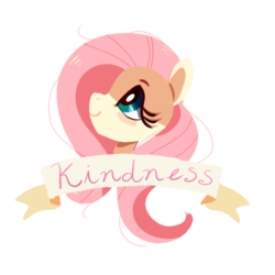 Size: 1000x1000 | Tagged: safe, artist:peachesandcreamated, fluttershy, pegasus, pony, g4, banner, cute, female, flat colors, kindness, looking up, mare, old banner, portrait, profile, shyabetes, simple background, smiling, solo, transparent background