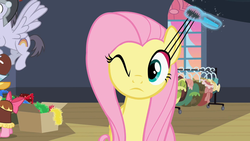 Size: 1280x720 | Tagged: safe, screencap, fluttershy, g4, hearth's warming eve (episode), eye, eyelashes, hearth's warming eve