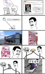 Size: 1002x1650 | Tagged: safe, sweetie belle, g4, chinese, comic, meme, walmart, yao ming