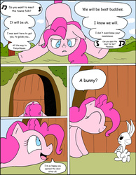 Size: 1024x1322 | Tagged: safe, artist:average-00, angel bunny, pinkie pie, comic:opposites, g4, comic, song