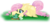 Size: 4000x2000 | Tagged: safe, artist:pvrii, fluttershy, frog, g4, ear fluff, female, grass, lying, simple background, solo, spread wings, transparent background