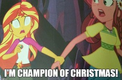 Size: 759x500 | Tagged: safe, edit, edited screencap, screencap, gloriosa daisy, sunset shimmer, equestria girls, g4, my little pony equestria girls: legend of everfree, dragon ball, dragon ball z, dragonball z abridged, legend of everfree – save our camp