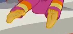 Size: 251x118 | Tagged: safe, screencap, sunset shimmer, equestria girls, g4, my little pony equestria girls: legend of everfree, barefoot, cropped, feet, legend of everfeet, legs, pictures of legs, solo