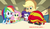 Size: 1280x746 | Tagged: safe, applejack, fluttershy, rainbow dash, rarity, sunset shimmer, equestria girls, g4