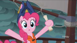 Size: 1920x1080 | Tagged: safe, screencap, pinkie pie, earth pony, pony, g4, ppov, bicorne, captain pinkie, female, hat, map, mare, pirate hat, solo