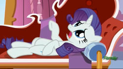 Size: 2145x1207 | Tagged: safe, screencap, rarity, pony, g4, ppov, fainting couch, female, mare, marshmelodrama, solo