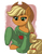 Size: 1275x1650 | Tagged: safe, artist:latecustomer, applejack, earth pony, pony, g4, cheek fluff, chest fluff, clothes, cute, ear fluff, female, jackabetes, oversized clothes, raised eyebrow, sitting, solo, sweater, unconvinced applejack