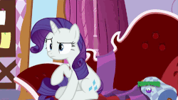 Size: 500x281 | Tagged: safe, screencap, rarity, pony, g4, ppov, animated, discovery family logo, fainting couch, female, gif, marshmelodrama, reclining, solo