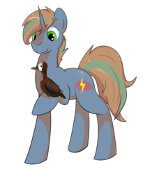 Size: 2500x3056 | Tagged: safe, artist:hirundoarvensis, oc, oc only, oc:glenn, duck, pony, unicorn, high res, solo