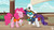 Size: 845x467 | Tagged: safe, screencap, pinkie pie, rarity, pony, g4, my little pony: friendship is magic, ppov, captain rarity, discovery family logo