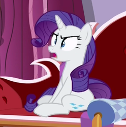 Size: 308x311 | Tagged: safe, screencap, rarity, pony, unicorn, g4, ppov, cropped, fainting couch, female, mare, sitting, solo