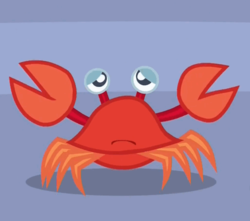 Size: 461x407 | Tagged: safe, screencap, skuttles the crab, crab, pony, g4, ppov, reaction image, sad, solo