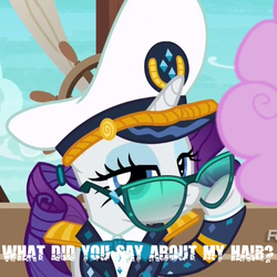 Size: 460x460 | Tagged: safe, edit, edited screencap, screencap, g4, my little pony: friendship is magic, ppov, captain rarity, jojo's bizarre adventure, solo