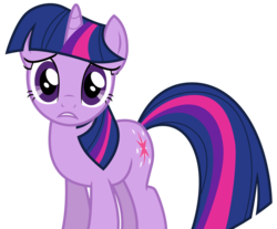 Size: 1024x849 | Tagged: safe, artist:estories, twilight sparkle, pony, unicorn, g4, big eyes, female, sad, simple background, solo, transparent background, unicorn twilight, vector