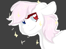 Size: 2742x2055 | Tagged: safe, artist:mandy_the_pantie_pone, oc, oc only, oc:mandy panties, fabulous, heterochromia, high res, pink mane, simple background, smiling, solo, stars