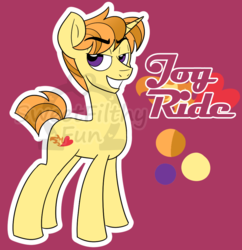 Size: 949x980 | Tagged: safe, artist:dativyrose, oc, oc only, oc:joy ride, reference sheet, solo, watermark