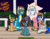 Size: 1056x816 | Tagged: safe, artist:koonzypony, oc, oc only, oc:chocolate pony, oc:cirrus sky, oc:lace works, oc:melting, oc:sapphire sights, oc:starry gaze, bat, bat pony, big cat, hippogriff, lion, pegasus, pony, unicorn, vampire, annoyed, chocolate, clothes, costume, excited, eyes closed, fangs, femboy, fluffy, food, frown, grin, halloween, happy, lidded eyes, male, nightmare night, open mouth, piercing, police, police officer, sitting, smiling, smirk, trick or treat, unamused, weeping angel, witch, wonderbolts
