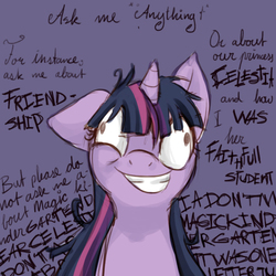 Size: 600x600 | Tagged: safe, artist:voiceless, twilight sparkle, g4, derp, female, insanity, paranoid, paranoid twilight, solo, text, twilight snapple, wall writing