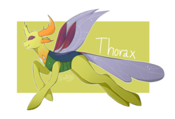 Size: 1900x1300 | Tagged: safe, artist:b32tg1rlgg, thorax, changedling, changeling, g4, to where and back again, king thorax, male, solo